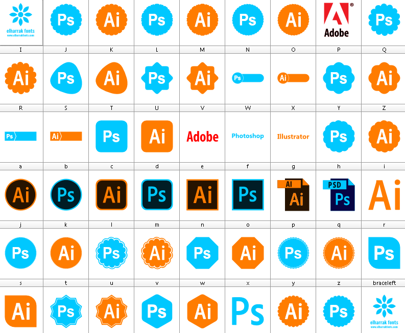 Font Photoshop Illustrator